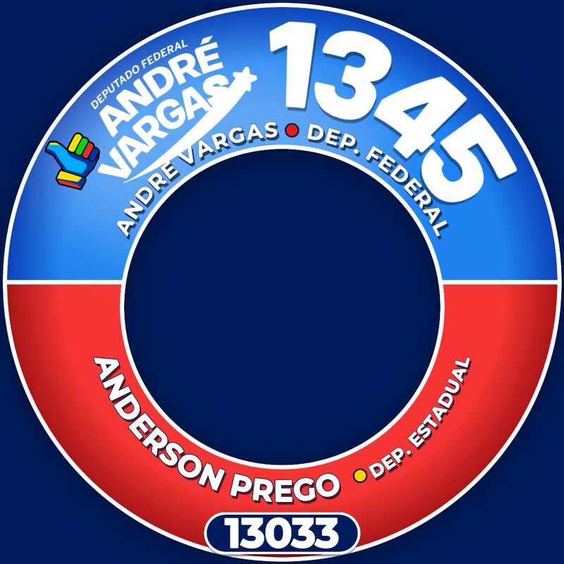Moldura de foto de perfil com André Vargas 1345 e Anderson Prego 13033