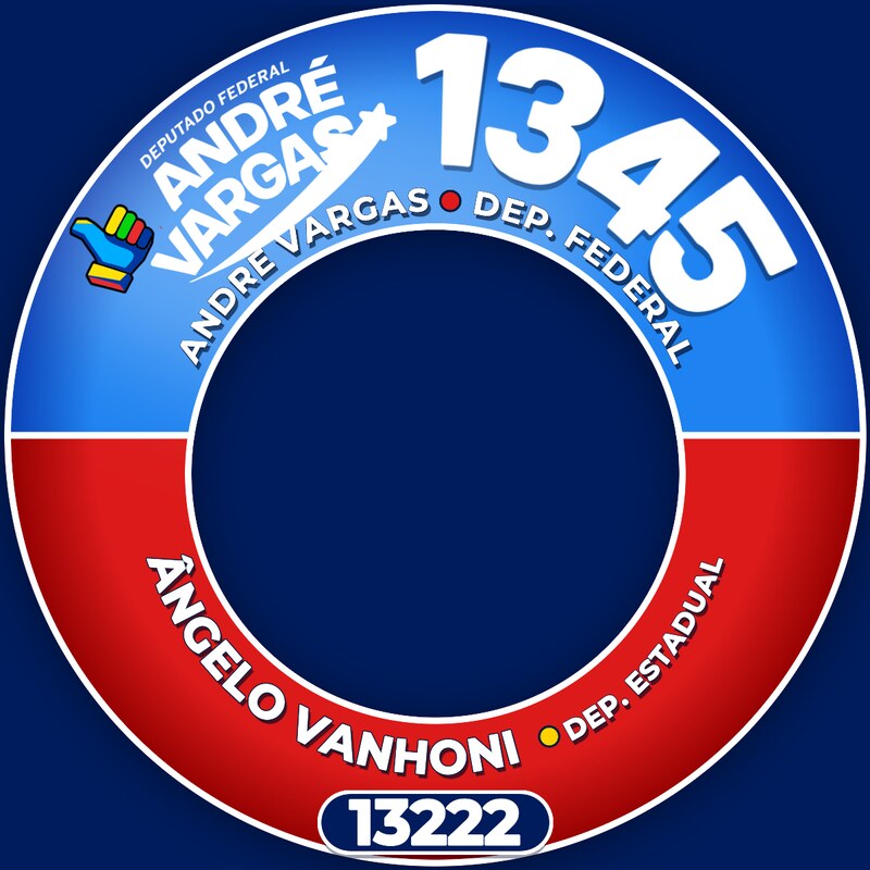 Moldura de foto de perfil com André Vargas 1345 e Ângelo Vanhoni 13222