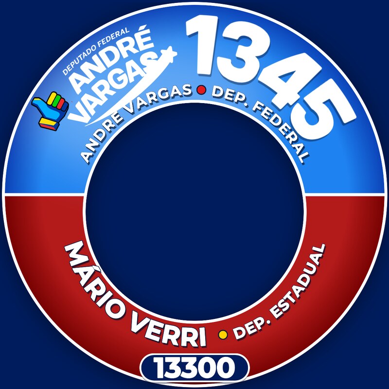 Moldura de foto de perfil com André Vargas 1345 e Mário Verri 13300