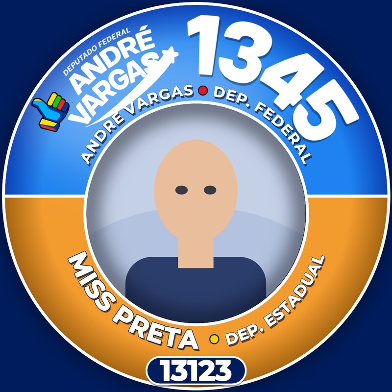 Foto com a moldura do 1345 e de Miss Preta 13123 aplicada